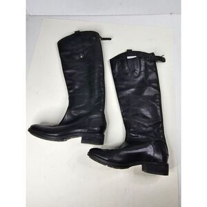 Sam Edelman Penny Black Leather‎ Knee High Boots Riding Equestrian 5.5M Western